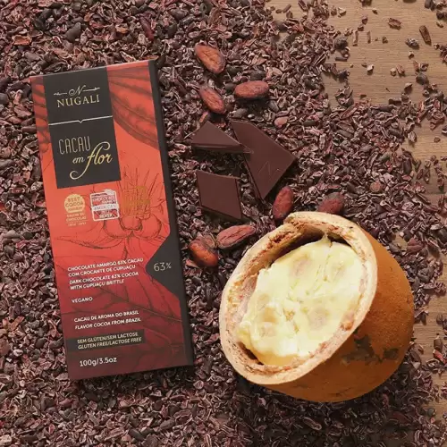 Barra de Chocolate Cacau Flor com Crocante de Cupuaçu 85g Nugali